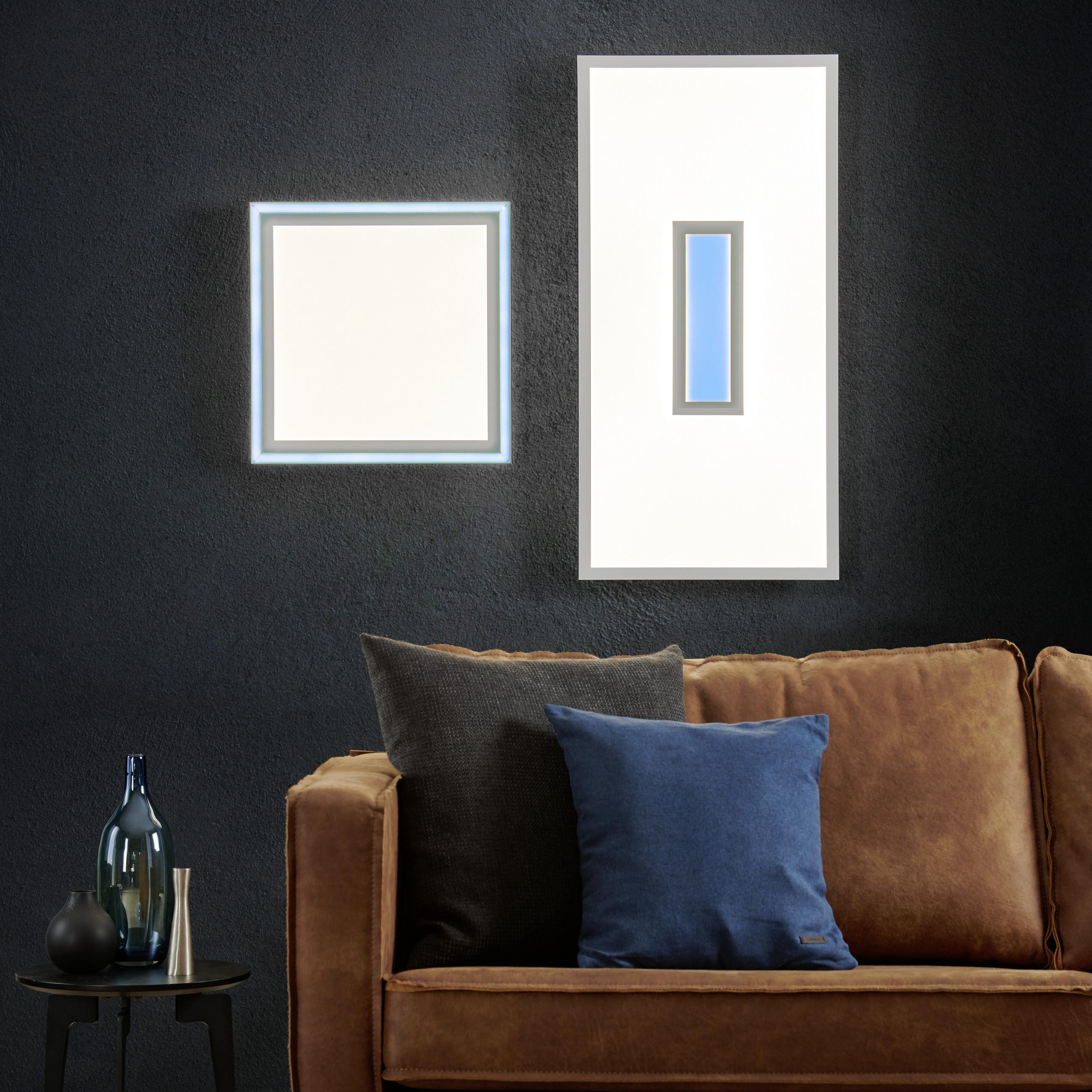 LED-PANEEL LANETTE 40/40/5 cm   - Weiß, Basics, Kunststoff/Metall (40/40/5cm)