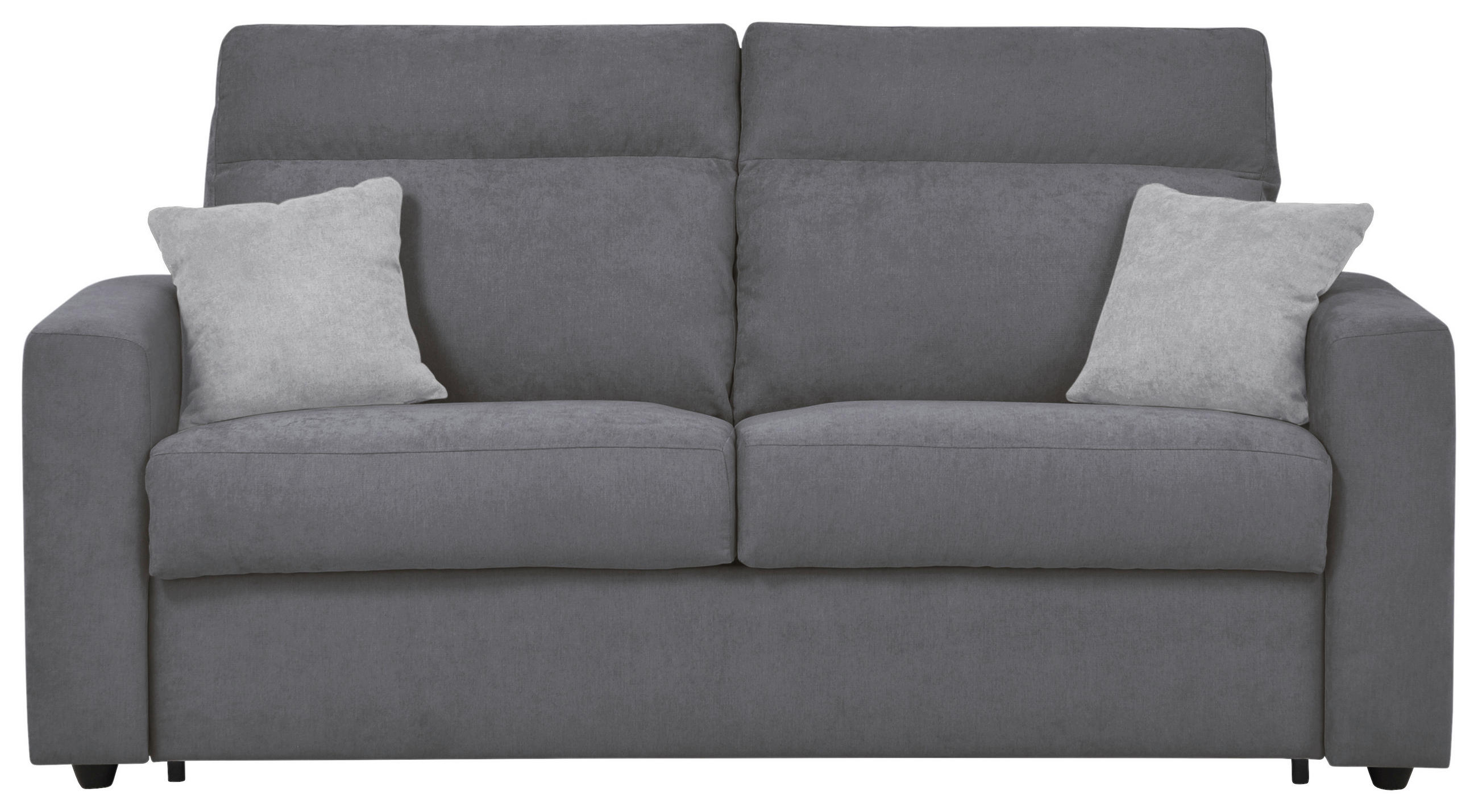 SCHLAFSOFA Mikrofaser Dunkelgrau  - Dunkelgrau/Hellgrau, KONVENTIONELL, Kunststoff/Textil (186/101/101cm) - Carryhome