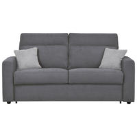 SCHLAFSOFA Mikrofaser Dunkelgrau  - Dunkelgrau/Hellgrau, KONVENTIONELL, Kunststoff/Textil (186/101/101cm) - Carryhome