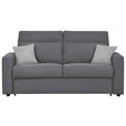SCHLAFSOFA Mikrofaser Dunkelgrau - Dunkelgrau/Hellgrau, KONVENTIONELL, Kunststoff/Textil (186/101/101cm) - Carryhome