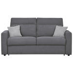 SCHLAFSOFA Mikrofaser Dunkelgrau  - Dunkelgrau/Hellgrau, KONVENTIONELL, Kunststoff/Textil (186/101/101cm) - Carryhome