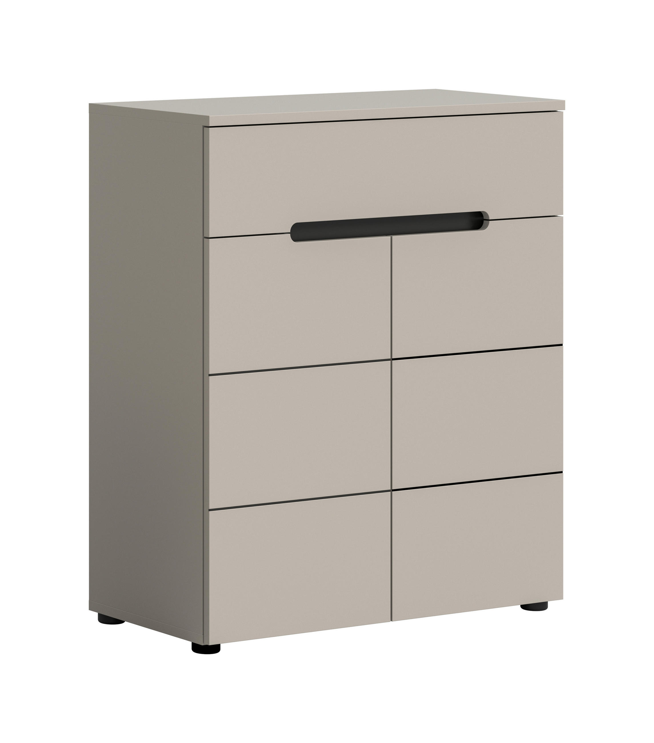 SCHUHSCHRANK Grau, Kaschmir  - Kaschmir/Schwarz, Design, Holzwerkstoff/Kunststoff (80/94/37cm) - MID.YOU