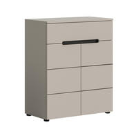SCHUHSCHRANK Grau, Kaschmir  - Kaschmir/Schwarz, Design, Holzwerkstoff/Kunststoff (80/94/37cm) - MID.YOU