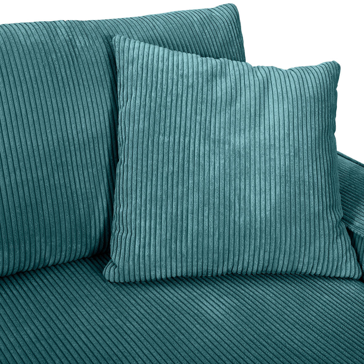 HÖRNSOFFA i manchester petrol  - petrol/svart, Klassisk, textil/plast (250/153cm) - MID.YOU