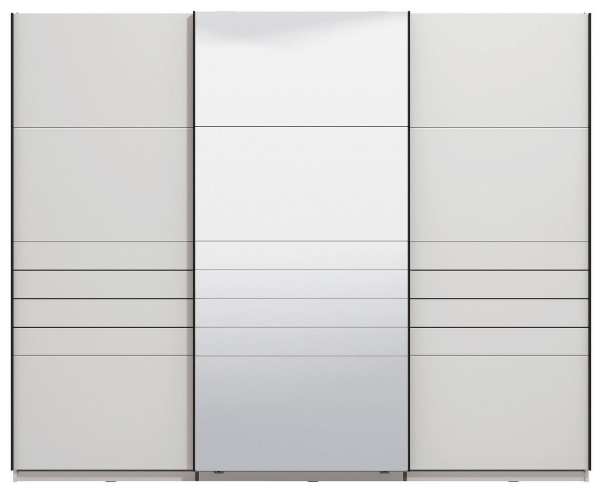 SKRIŇA S POS. DVER. – HOR.VED, biela, 270/217,5/61 cm - čierna/biela, Basics, kov/kompozitné drevo (270/217,5/61cm) - Xora