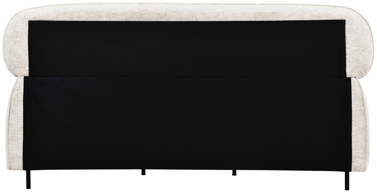 POLSTERBETT 180/200 cm, inkl. gepolstertes Kopfteil, Lattenrost,  in Beige  - Eichefarben/Beige, Design, Holz/Textil (180/200cm) - Boxxx