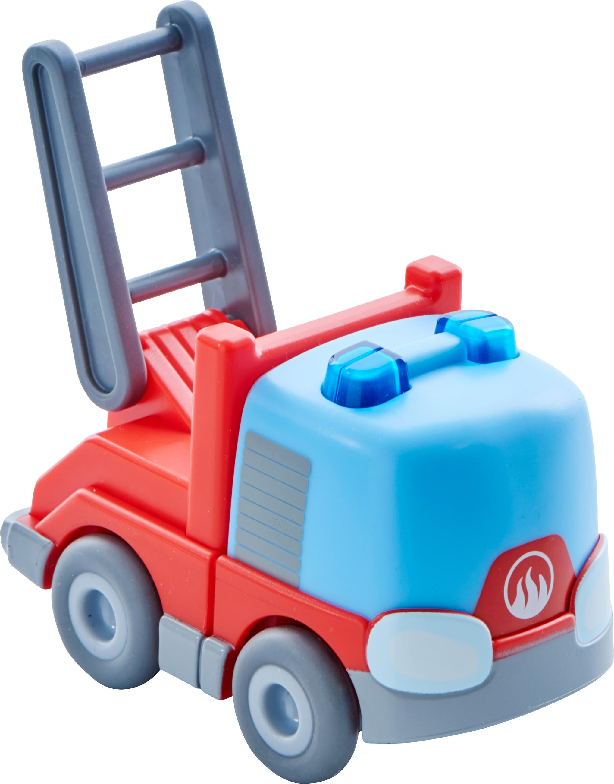 Feuerwehr-Leiterwagen - Rot/Hellgrau, Basics, Kunststoff (7,5/9,5/7,8cm) - Haba