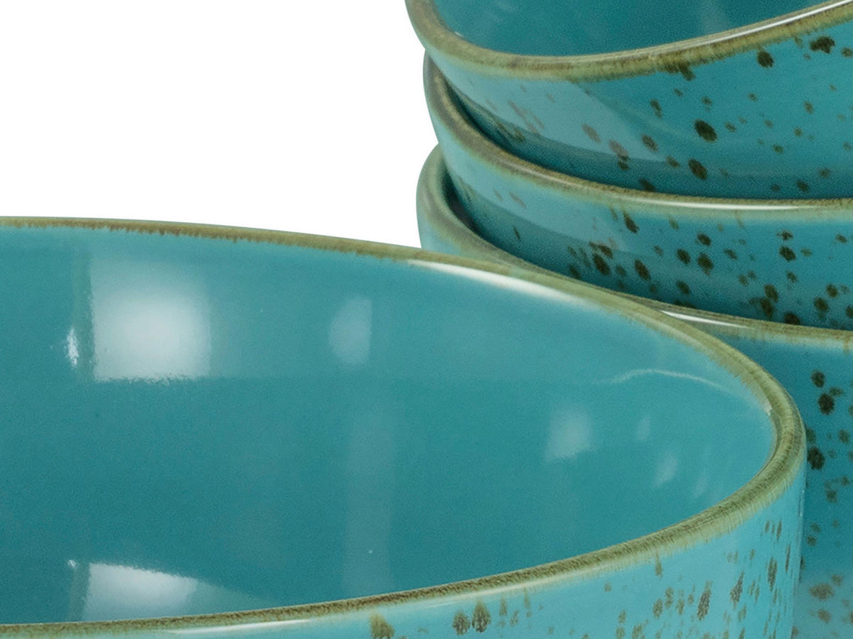 SCHÜSSELSET Nature Collection 4-teilig  - Blau, Design, Keramik - Creatable