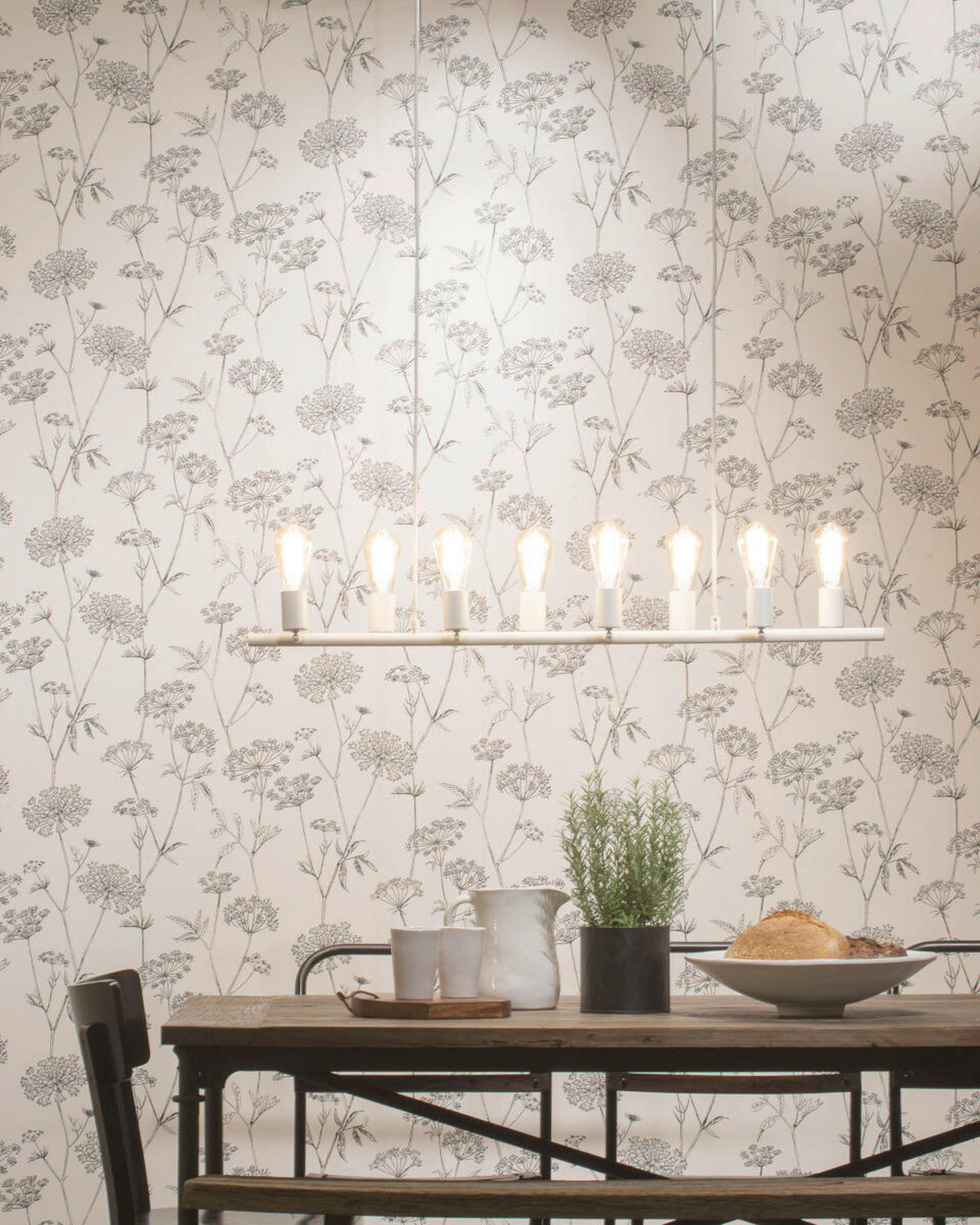 ZÁVESNÉ SVIETIDLO, 105/28/28-175 cm  - biela, Design, kov (105/28/28-175cm) - It's about Romi