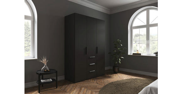 DREHTÜRENSCHRANK 151/235/61 cm,  in Graphitfarben, 3-türig  - Graphitfarben, Basics, Holzwerkstoff/Metall (151/235/61cm) - Novel