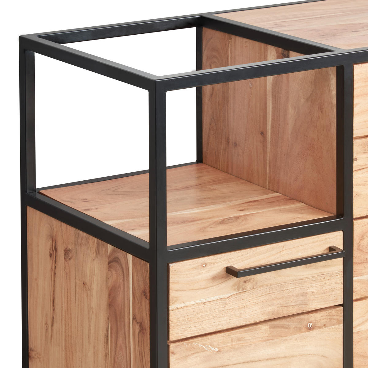 HIGHBOARD Urban Garden 2.0  in 128/145/42 cm  - Schwarz/Honig, Design, Holz/Metall (128/145/42cm) - MID.YOU