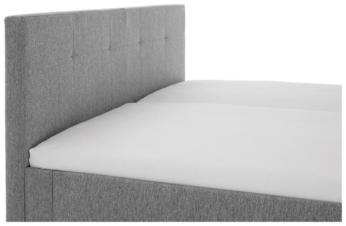 POLSTERBETT Grau 180/200 cm  - Eichefarben/Grau, Basics, Holz/Textil (180/200cm) - Boxxx