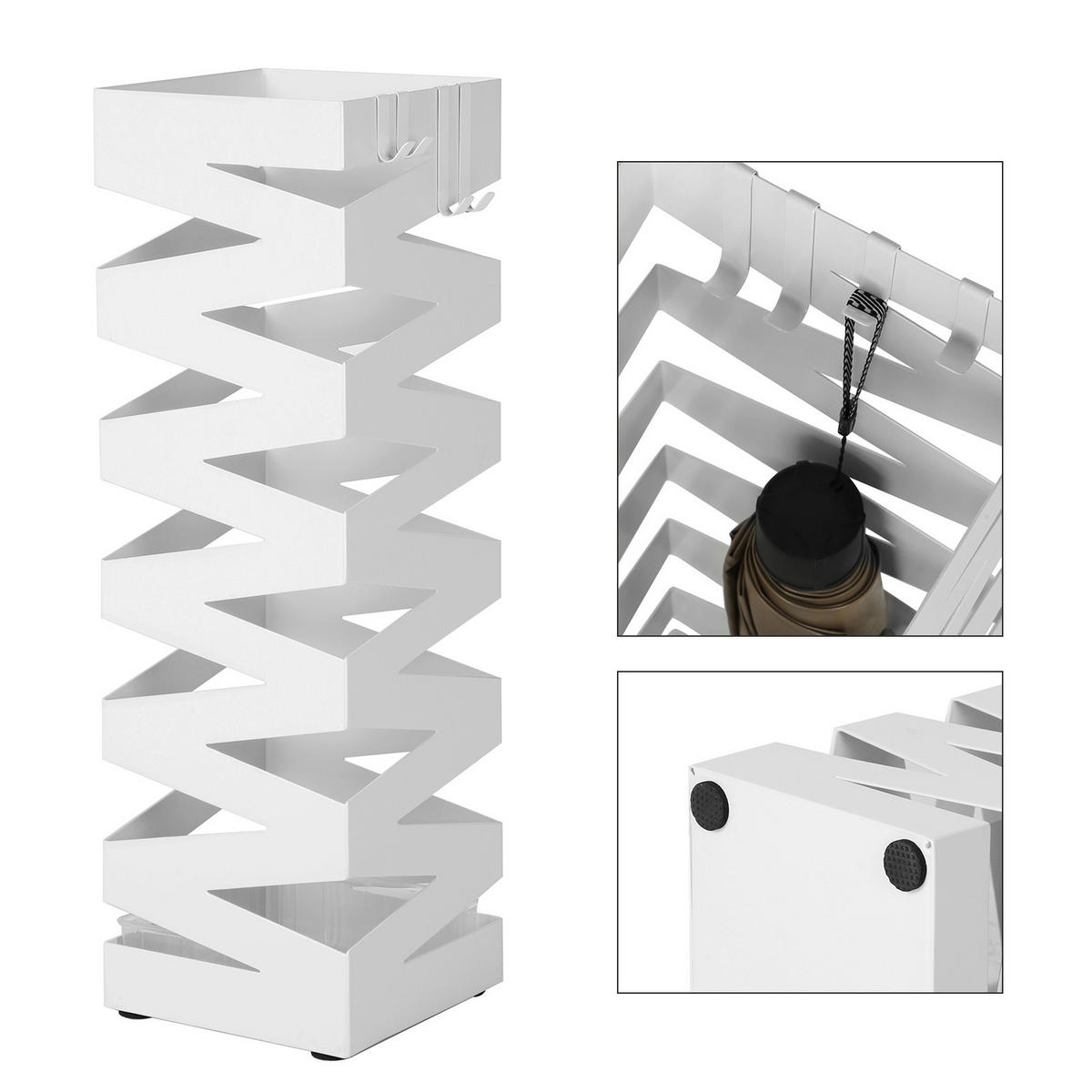 SCHIRMSTÄNDER Metall, Kunststoff Weiß  - Weiß, Trend, Kunststoff/Metall (15,5/49/15,5cm) - Boxxx