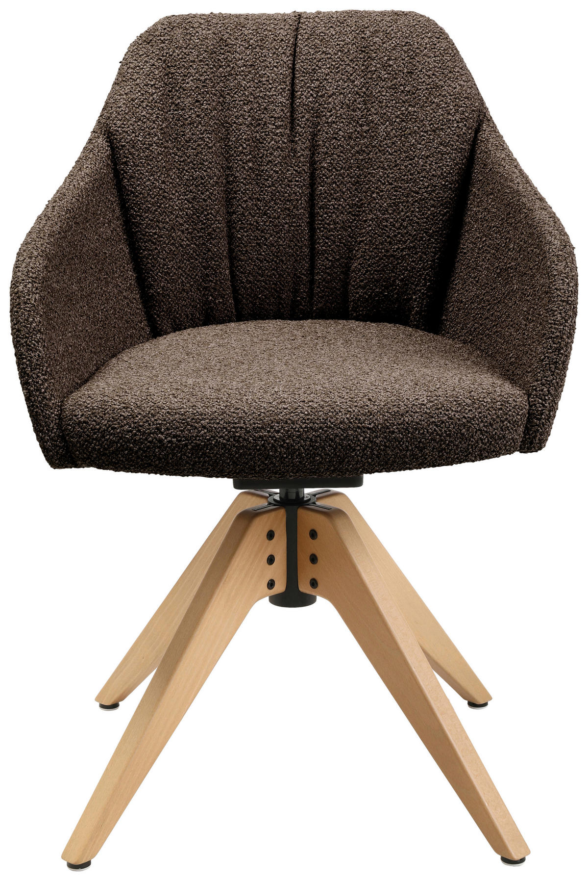 ARMLEHNSTUHL  in Flachgewebe  - Eichefarben/Dunkelbraun, Design, Holz/Textil (58/82,5-85,2/60cm) - Johann Jakob
