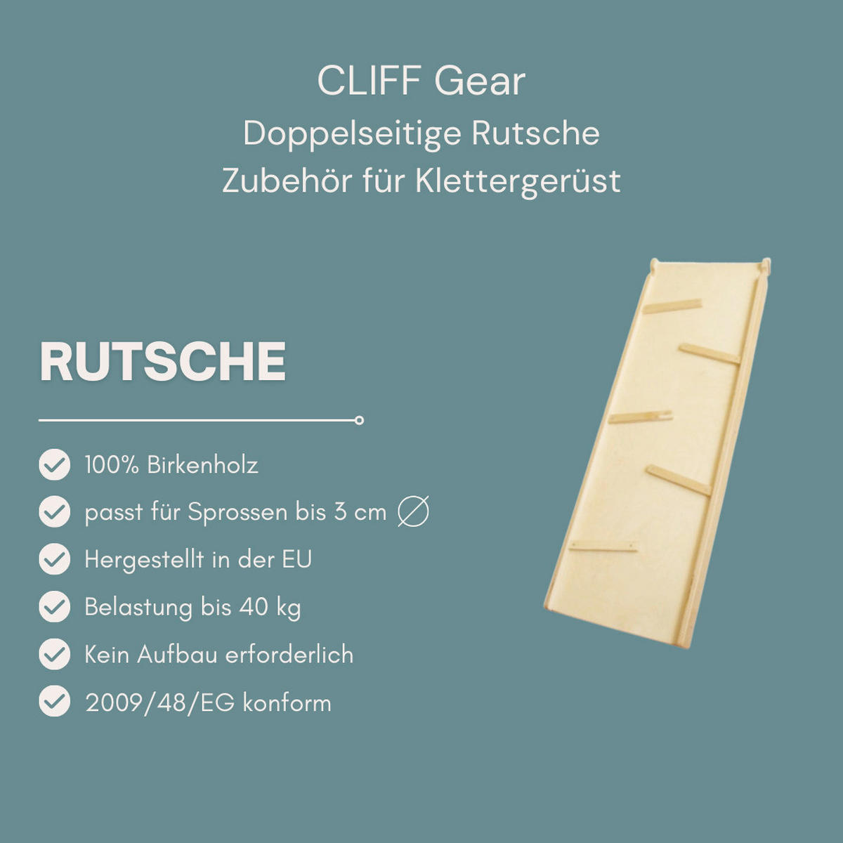 KLETTERGERÜST ZUBEHÖR - Birkefarben, Basics, Holz (112/40/7cm) - CLIFF