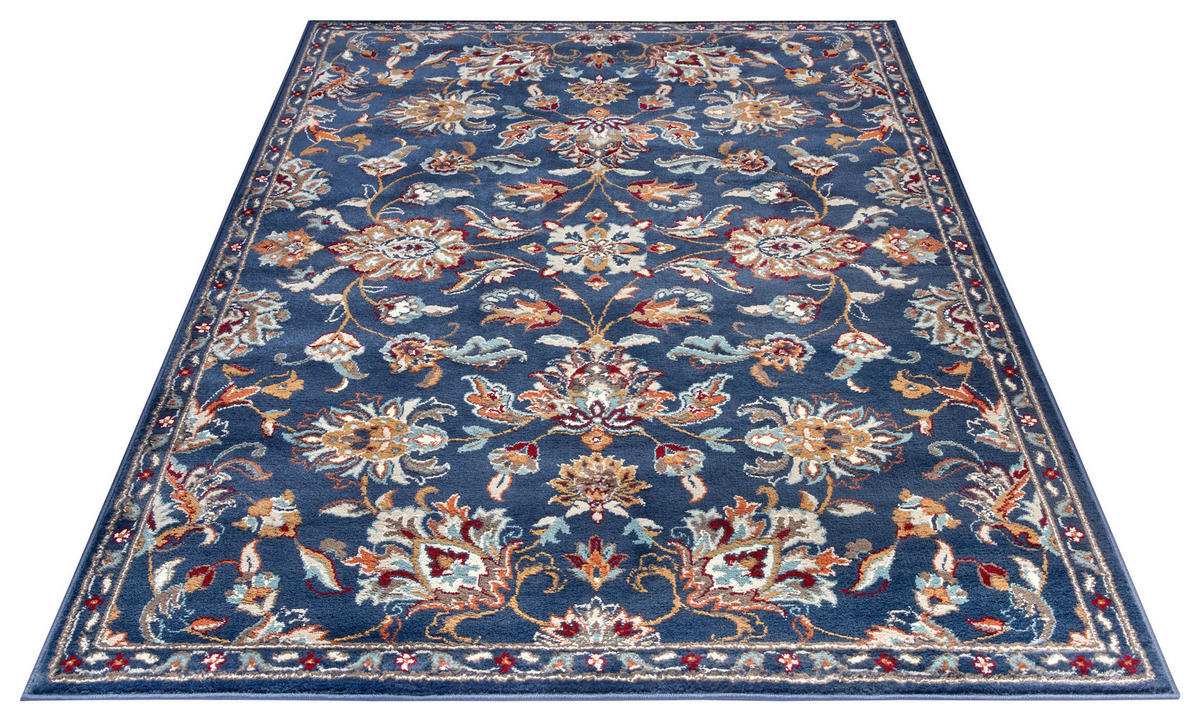 FLACHWEBETEPPICH 120/170 cm Luxor Blau, Multicolor  - Blau/Multicolor, Design, Kunststoff/Textil (120/170cm)