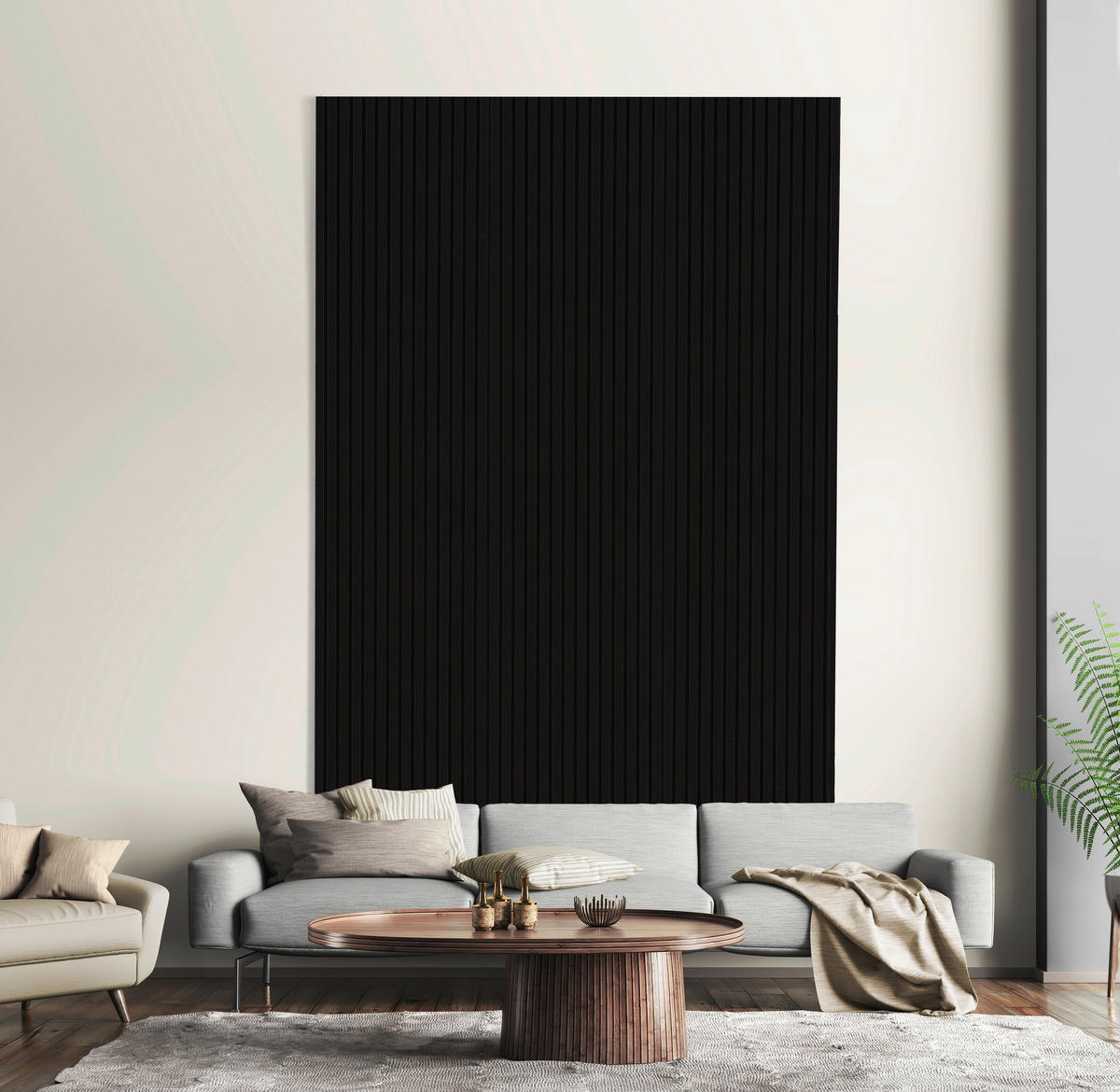 ABSCHLUSSLEISTEN Schwarz foliert 2.5/1.8/275 cm  - Schwarz, KONVENTIONELL, Holzwerkstoff/Textil (2.5/1.8/275cm)