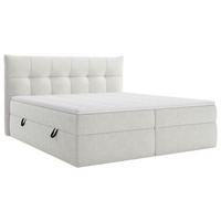 KONTINENTALSÄNG 160/200 cm  i vit, ljusgrå  - vit/ljusgrå, Design, trämaterial/trä (160/200cm) - Best Price