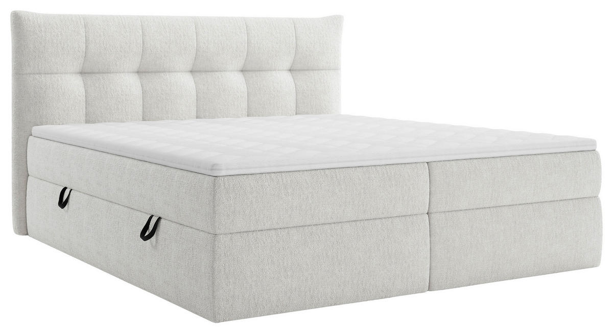 KONTINENTALSÄNG 160/200 cm  i vit, ljusgrå  - vit/ljusgrå, Design, trämaterial/trä (160/200cm) - Best Price