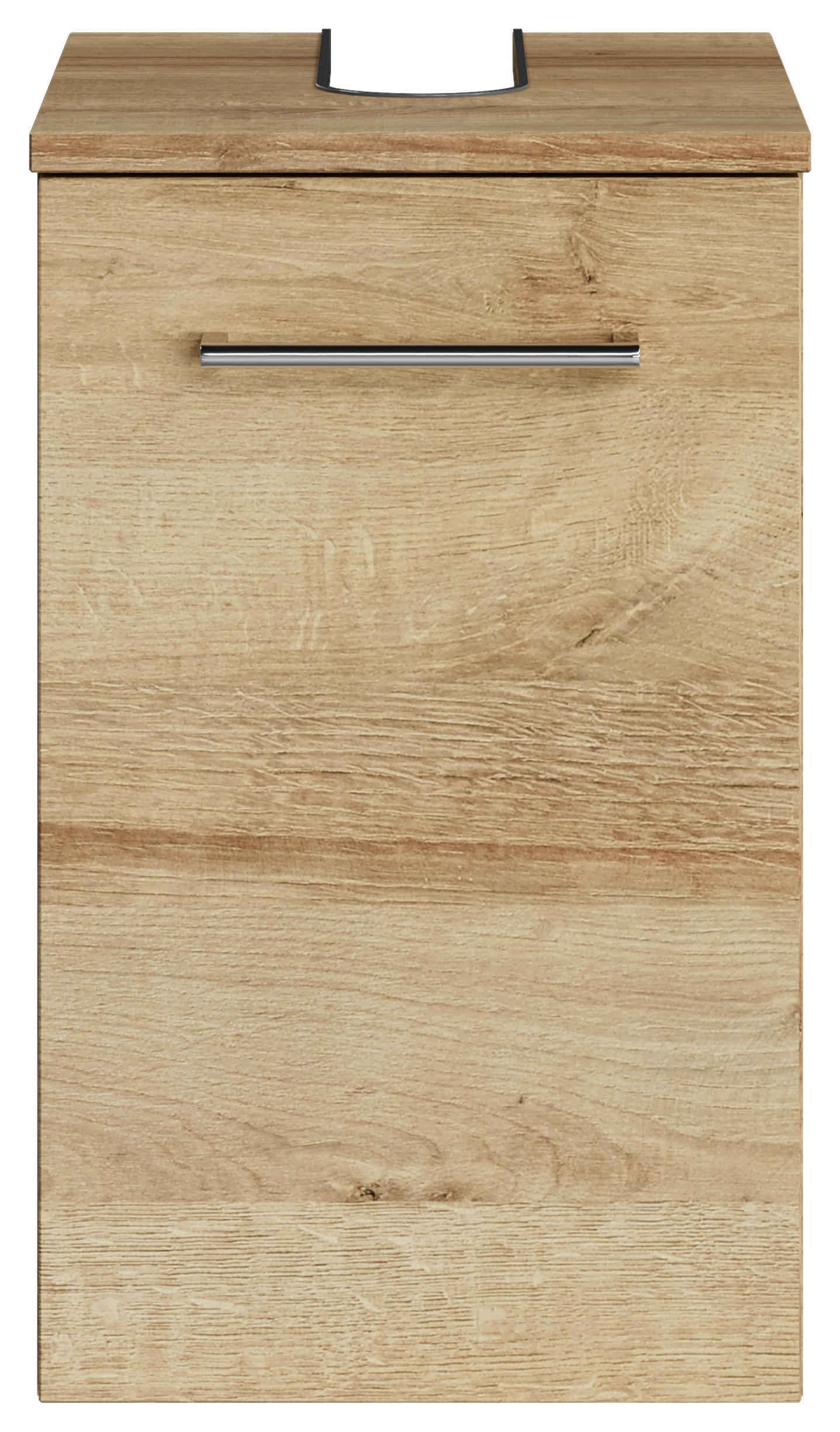 Thumbnail - Sadena Waschbeckenunterschrank M-Plan, Eiche, Metall, 30x49.8x38.3 cm, Goldenes M, Made in Germany, hängend, Typenauswah...