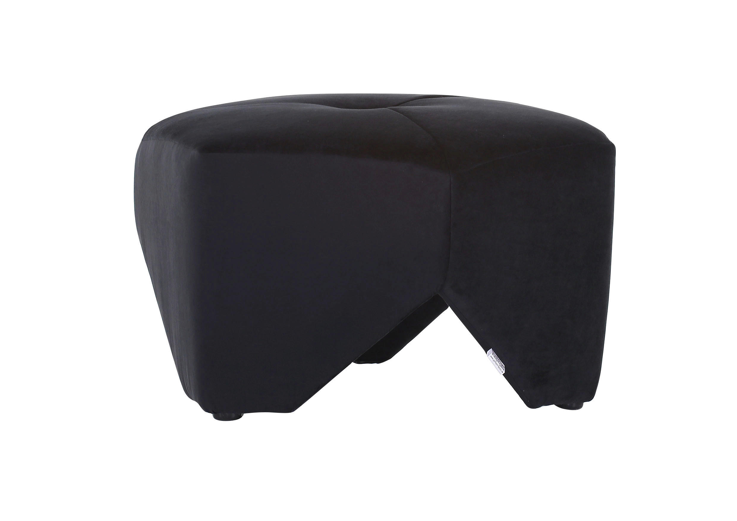 HOCKER Flachgewebe Schwarz  - Schwarz, LIFESTYLE, Kunststoff/Textil (75/44/75cm) - Landscape