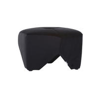 HOCKER Flachgewebe Schwarz  - Schwarz, LIFESTYLE, Kunststoff/Textil (75/44/75cm) - Landscape