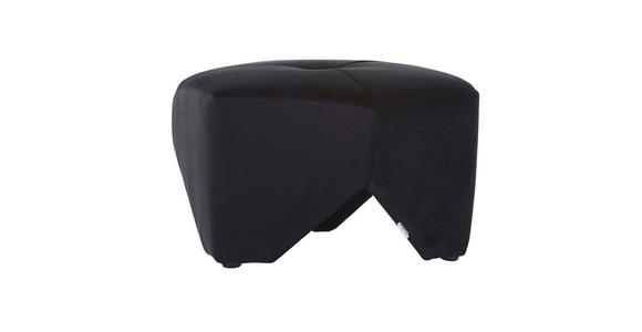 HOCKER Flachgewebe Schwarz  - Schwarz, LIFESTYLE, Kunststoff/Textil (75/44/75cm) - Landscape