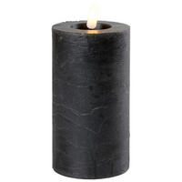 LED-LJUS 7/15 cm  - mörkgrå, Basics, plast/naturmaterial (7/15cm) - Ambia Home