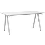 SCHREIBTISCH 160/80/75 cm  in Weiß  - Weiß, MODERN, Holzwerkstoff/Metall (160/80/75cm) - Carryhome