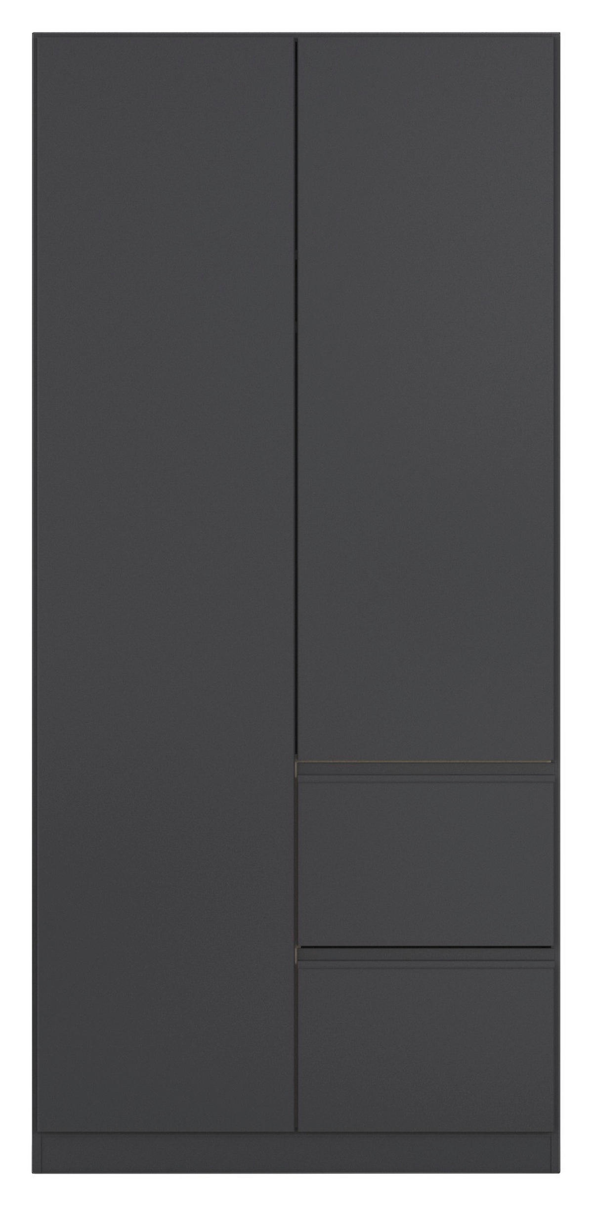 DREHTÜRENSCHRANK in Grau  - Grau, Modern, Holzwerkstoff (91/197/54cm) - Rauch Möbel