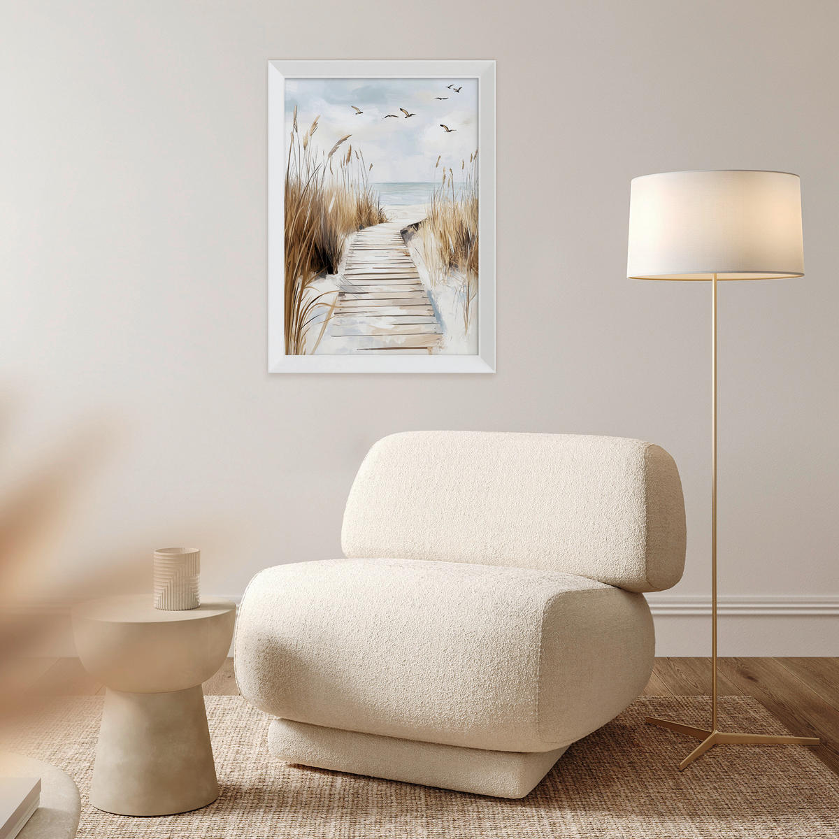 DRUCKGRAFIK Landschaft & Natur, Strand & Meer  - Multicolor/Weiß, Basics, Holz/Papier (75/56/3cm)