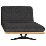 OTTOMANE Palermo in Webstoff Anthrazit  - Anthrazit/Beige, Design, Holz/Textil (114/92/165-218cm) - Dieter Knoll