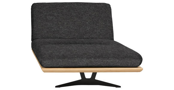 OTTOMANE Palermo in Webstoff Anthrazit  - Anthrazit/Beige, Design, Holz/Textil (114/92/165-218cm) - Dieter Knoll