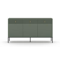 SIDEBOARD Maggiore  in 154,5/82,6/39 cm  - Goldfarben/Schwarz, Design, Holzwerkstoff/Metall (154,5/82,6/39cm) - Boxxx