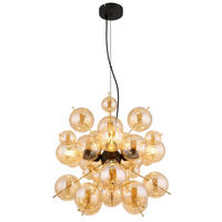 HÄNGLAMPA UDO 51,5/120 cm  - orange/svart, Design, metall/glas (51,5/120cm) - Globo