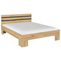 BETT 160/200 cm  in Grau, Eiche Artisan  - Eiche Artisan/Grau, KONVENTIONELL (160/200cm)