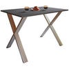 ESSTISCH rechteckig Anthrazit, Silberfarben  - Anthrazit/Silberfarben, Basics, Holzwerkstoff/Metall (140/80/76cm) - MID.YOU