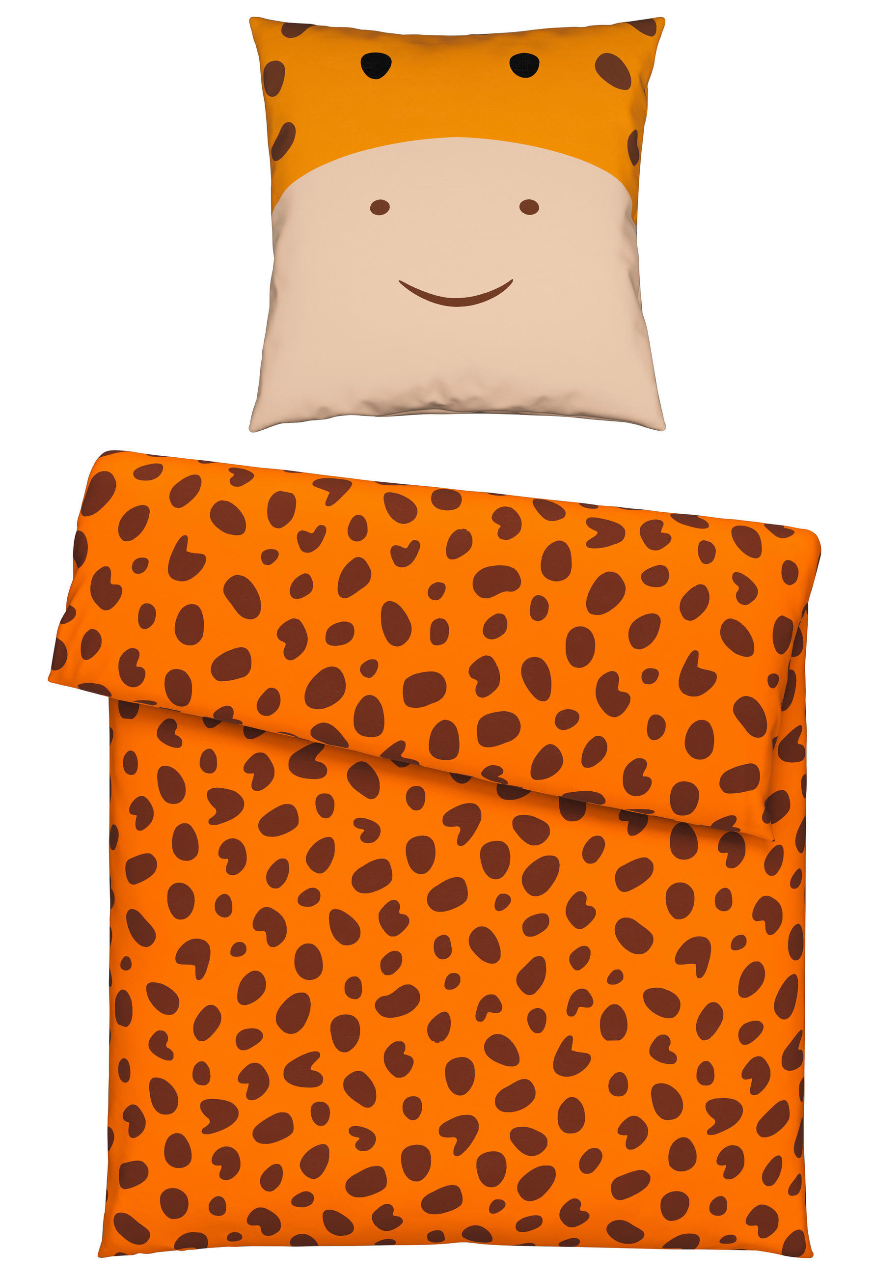 BETTWÄSCHE Giraffe Renforcé 135/200 cm  - Orange, LIFESTYLE, Textil (135/200cm) - Ben'n'jen