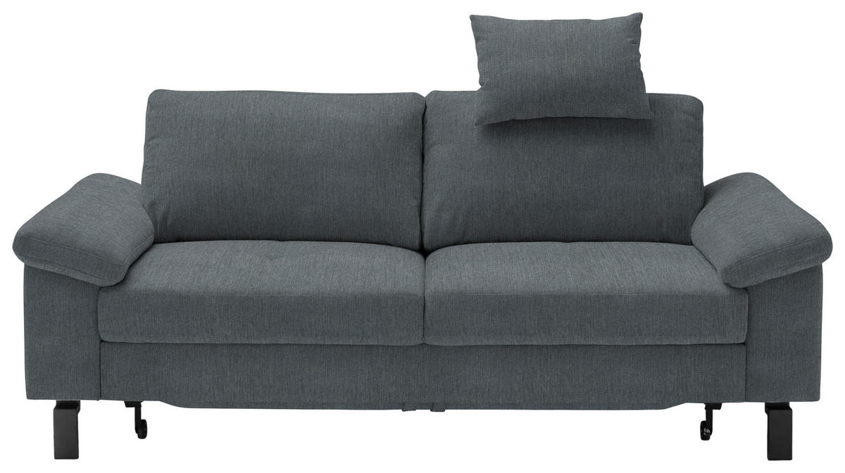 2,5-SITZER in Velours Dunkelgrau  - Dunkelgrau, Design (206/86/97cm) - Pure Home Lifestyle