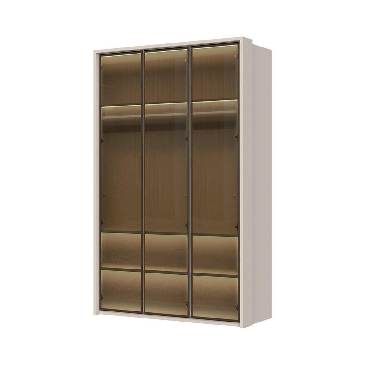 ORMAR SA KLASIČNIM VRATIMA  142/226/60 cm  - Dizajnerski, staklo/metal (142/226/60cm)