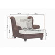 XXL-SESSEL Lederlook, Flachgewebe, Mikrofaser Braun, Beige - Dunkelbraun/Beige, ROMANTIK / LANDHAUS, Holz/Textil (125/100/140cm) - Landscape