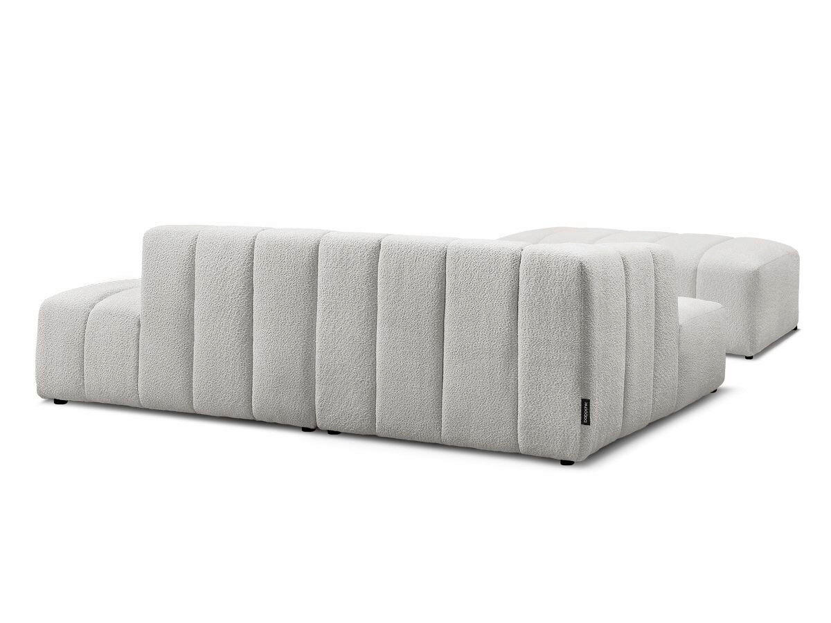 ECKSOFA  ANNECY Hellgrau Bouclé  - Hellgrau/Schwarz, MODERN, Kunststoff/Textil (170/262cm)