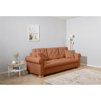 SCHLAFSOFA in Chenille Rostfarben  - Rostfarben/Buchefarben, Design, Holz/Textil (240/94/98cm) - MID.YOU