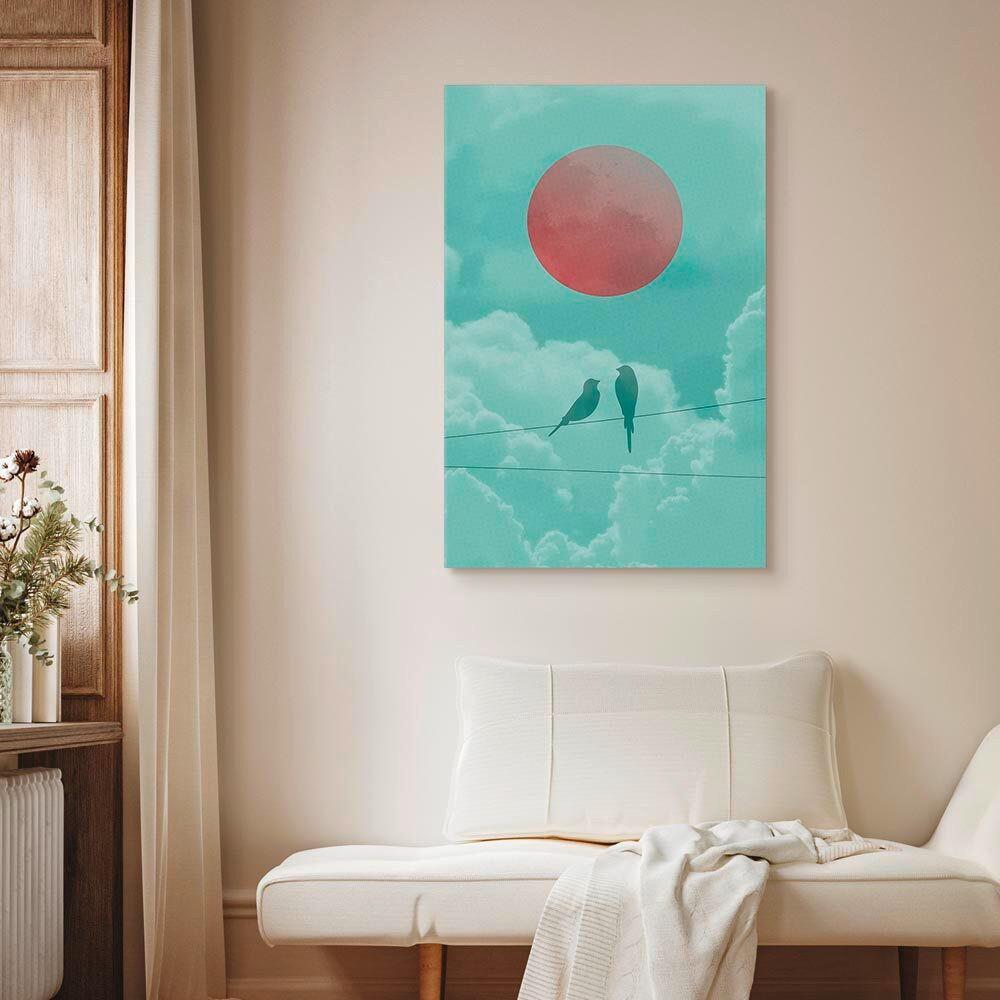 LEINWANDBILD Landschaft & Natur, Abstraktes, Tiere, Zen 80/120/1.2 cm  - Pastellgrün/Rosa, Basics, Holz/Textil (80/120/1.2cm) - artgeist