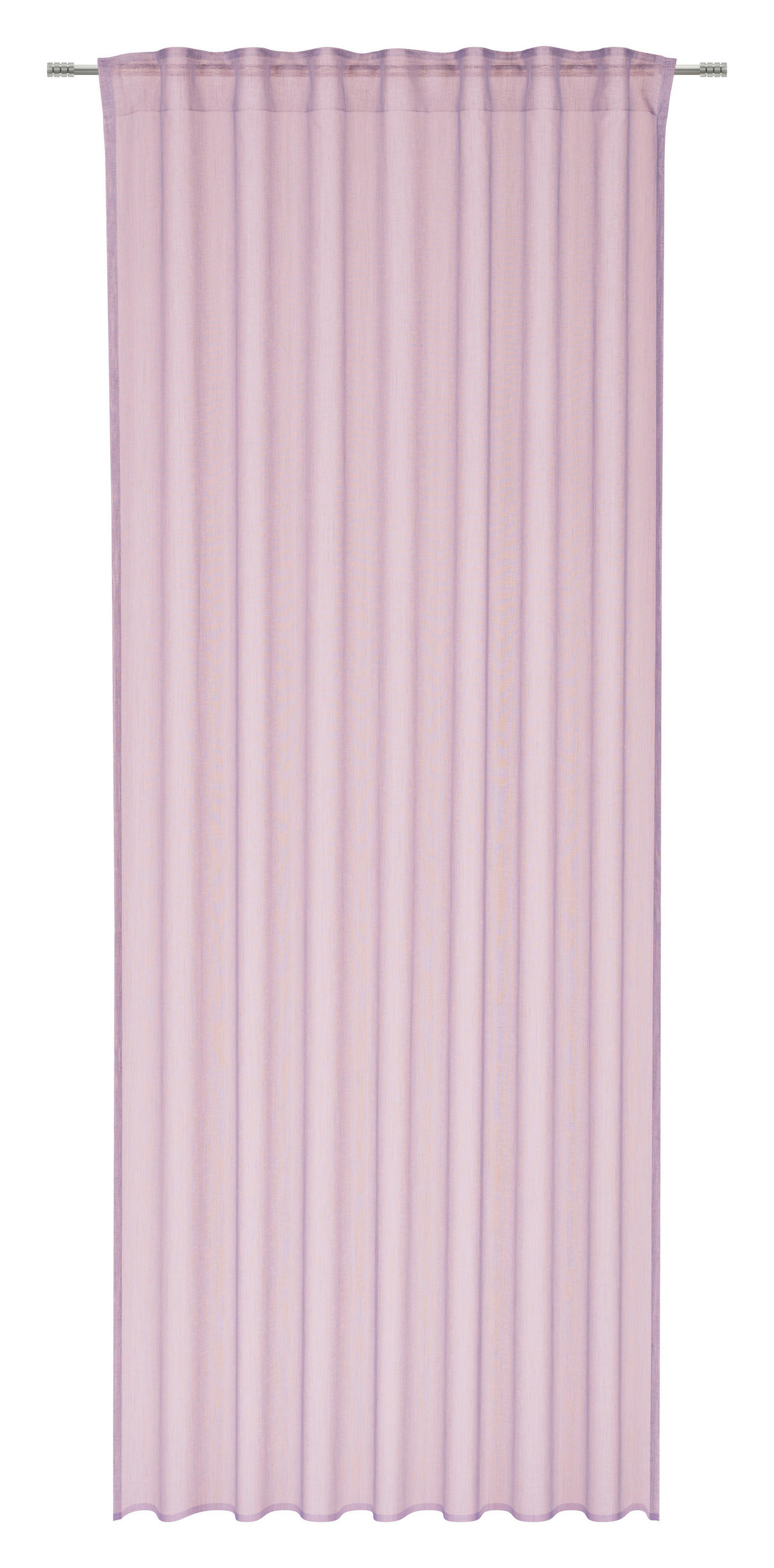 FERTIGVORHANG transparent  - Rosa, Basics, Textil (140/245cm) - Esposa