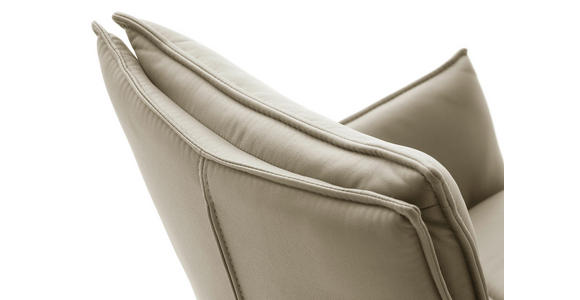 ARMLEHNSTUHL in Edelstahl beschichtet - Edelstahlfarben/Cappuccino, Design, Textil/Metall (60/90/65cm) - Novel