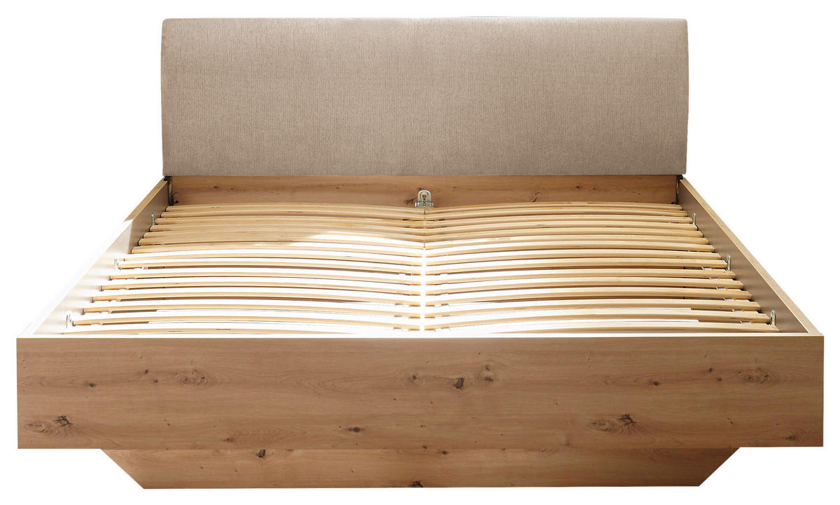 BETTANLAGE 180/200 cm  in Creme, Kaschmir, Eiche Artisan  - Kaschmir/Creme, KONVENTIONELL, Holzwerkstoff/Textil (180/200cm) - Xora