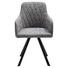 STUHL Lederlook Grau, Schwarz - Schwarz/Grau, KONVENTIONELL, Textil/Metall (57/87/57cm) - Landscape