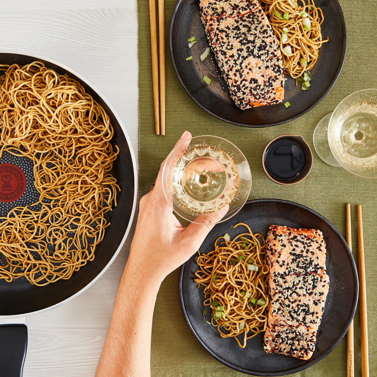 PFANNENSET 2-teilig  - Schwarz, Basics, Metall (48,5/29/9,5cm)