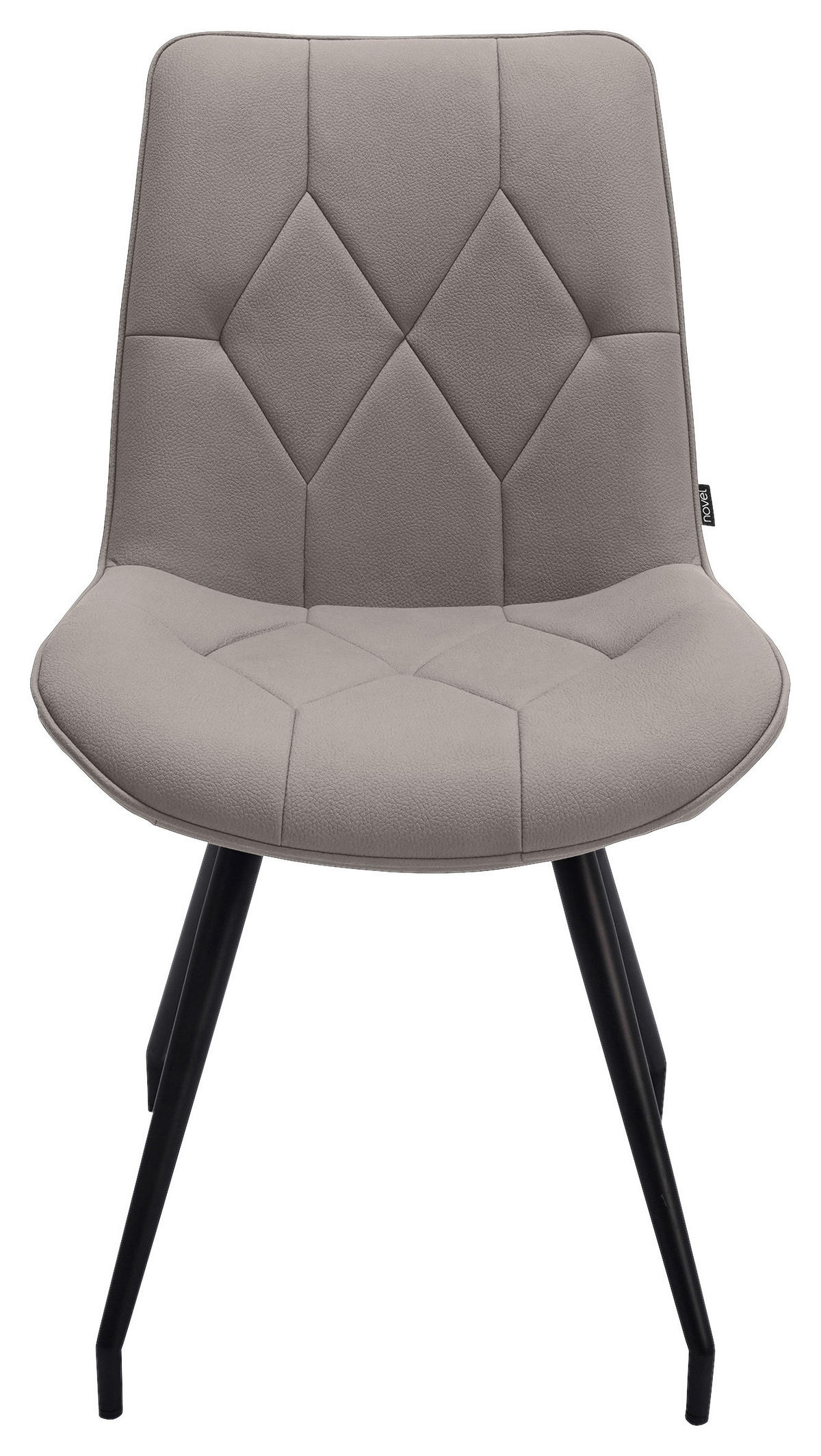 STUHL Webstoff Grau, Schwarz  - Schwarz/Grau, Design, Textil/Metall (51/89/66cm) - Novel